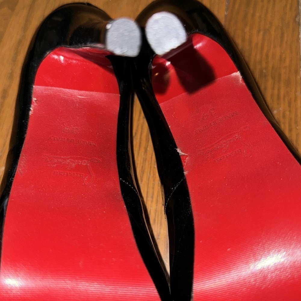 Loub-VIBE Patent Bianca Platform 39 red bottom NYE Christmas birthday louboutin - Picture 6 of 8